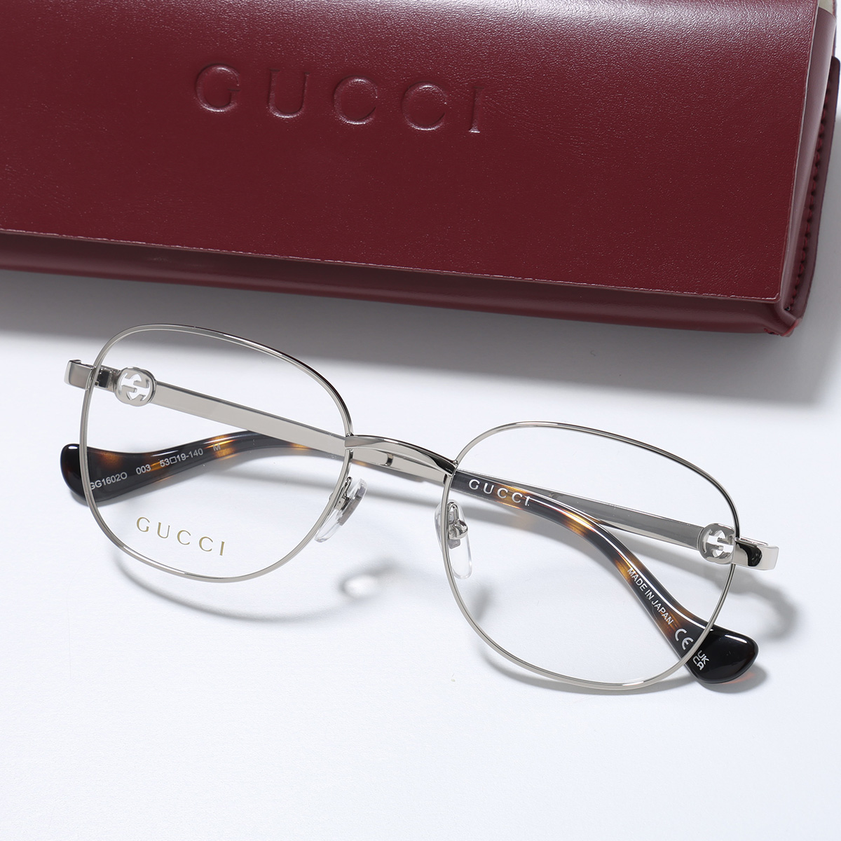 GUCCI（グッチ） メガネ GG1602O レディース メンズ オーバル型 メタル 