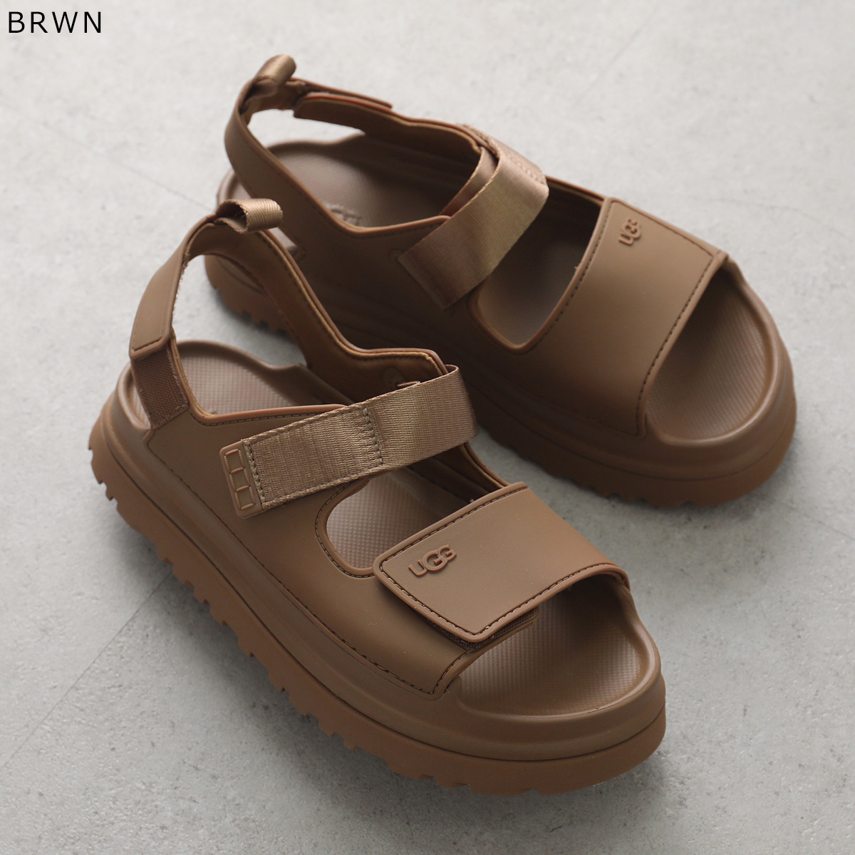 UGG KIDS アグ キッズ サンダル GoldenGlow ゴールデングロー 1152813K レディース ガールズ プラットフォーム ストラップ ロゴ 3.8cm 軽量 シューズ 靴の画像