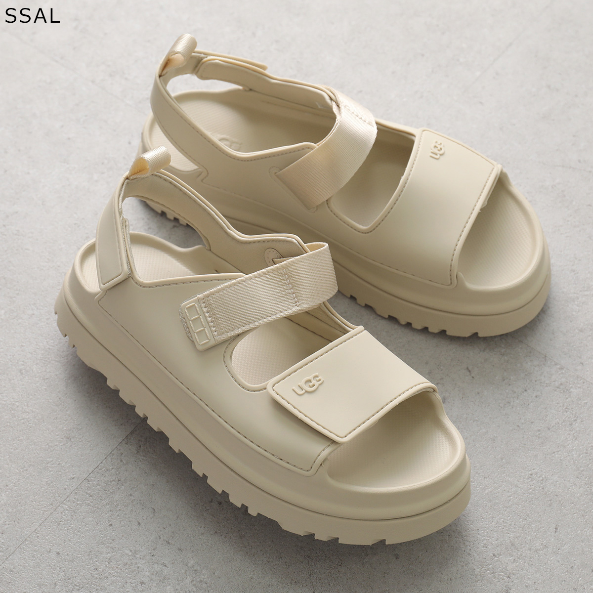 UGG KIDS アグ キッズ サンダル GoldenGlow ゴールデングロー 1152813K レディース ガールズ プラットフォーム ストラップ ロゴ 3.8cm 軽量 シューズ 靴の画像