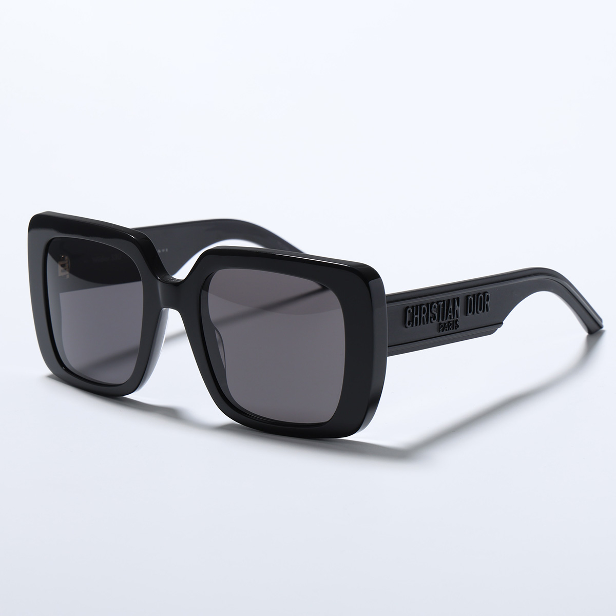 Dior ディオール サングラス Wildior S3U 10A0 CD40033U 01A レディース スクエア型 セルフレーム フルリム ロゴ アイウェア ブラックの画像