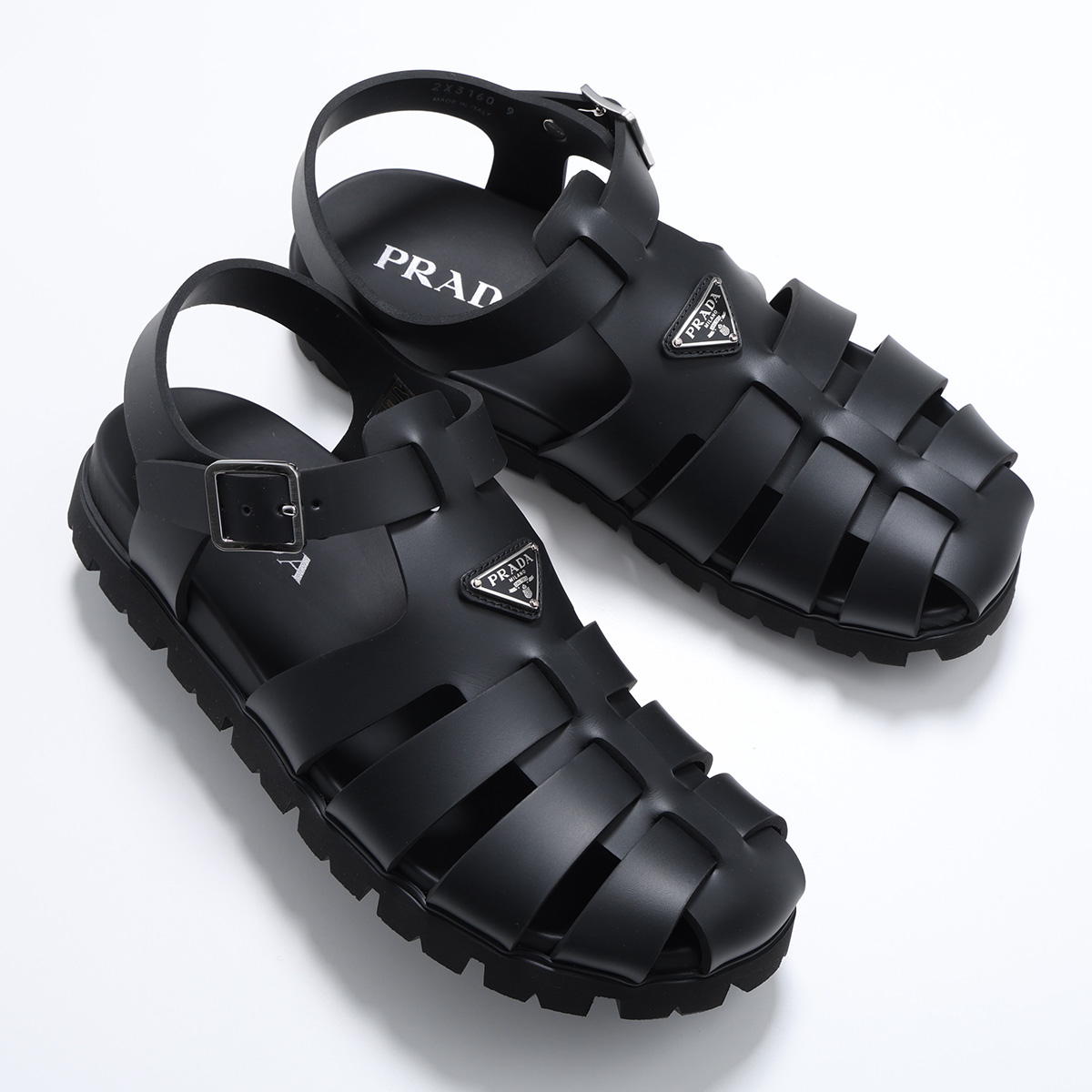 PRADA プラダ ロゴ ミュール サンダル 36 黒 ブラック　フラット PRADA サンダル、ミュール｜シューズ｜ファッション おすすめ人気商品