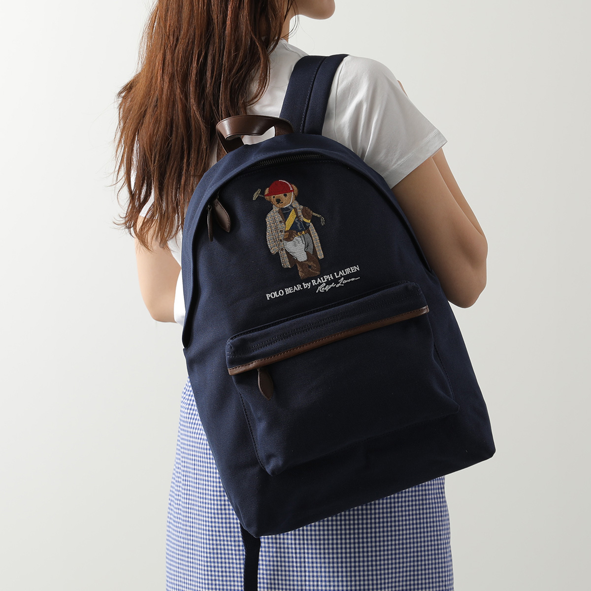 ポロラルフローレン ポロベア キャンバス リュック ネイビー 刺繍 POLO RALPH LAUREN（ポロ・ラルフローレン） バックパック 405P08097