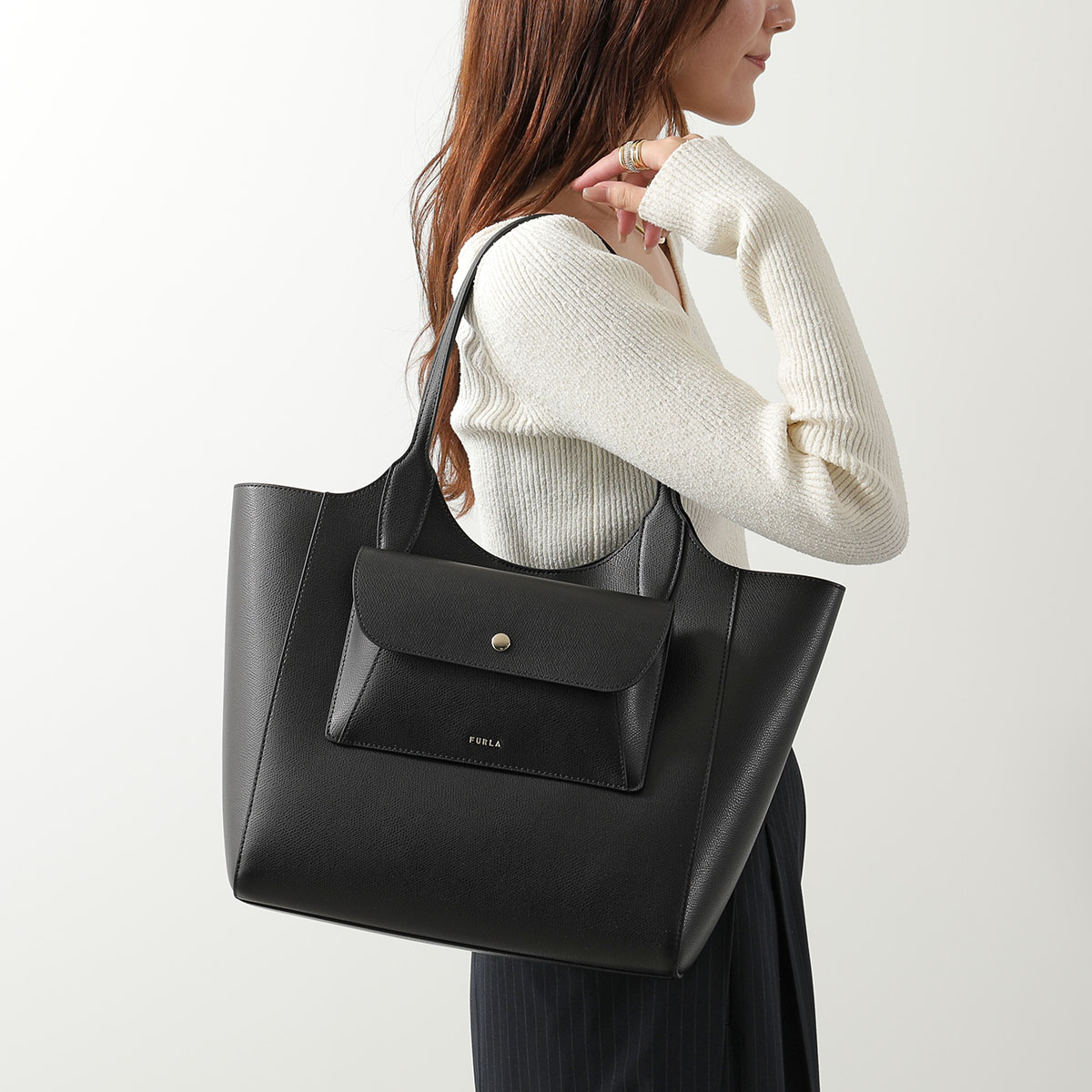 Furla フルラ トートバッグ LEA M TOTE レア WB01941 ARE000 レディース ショルダーバッグ クラッチバッグ ポーチ付き 鞄 WB01941_ARE000_1007_O6000の画像