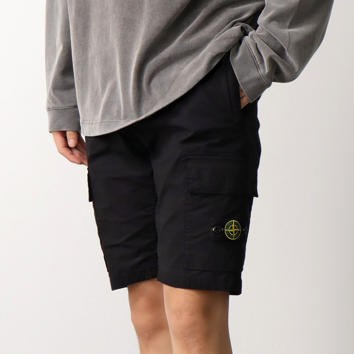 STONE ISLAND KIDS ストーンアイランド キッズ ショートパンツ L100002 S0001 メンズ ボーイズ ハーフパンツ ロゴパッチ V0029の画像