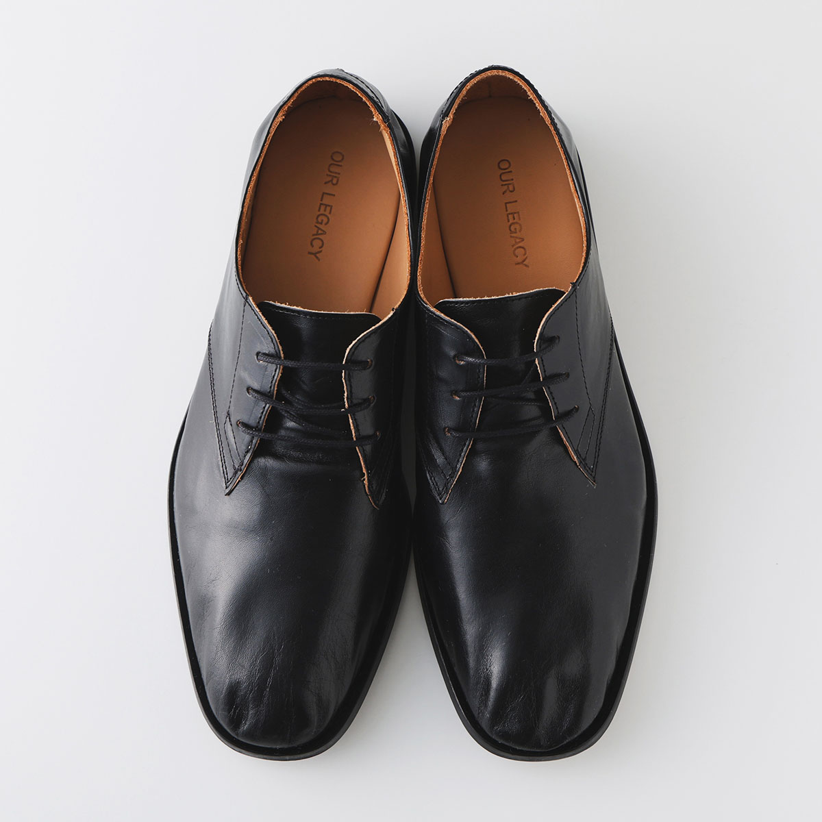 OUR LEGACY アワーレガシー ダービーシューズ COLLAPSING CONSULTANT A2257CCT メンズ レザー ミュール シューズ 革靴 TrueDyeBlackLeatherの画像