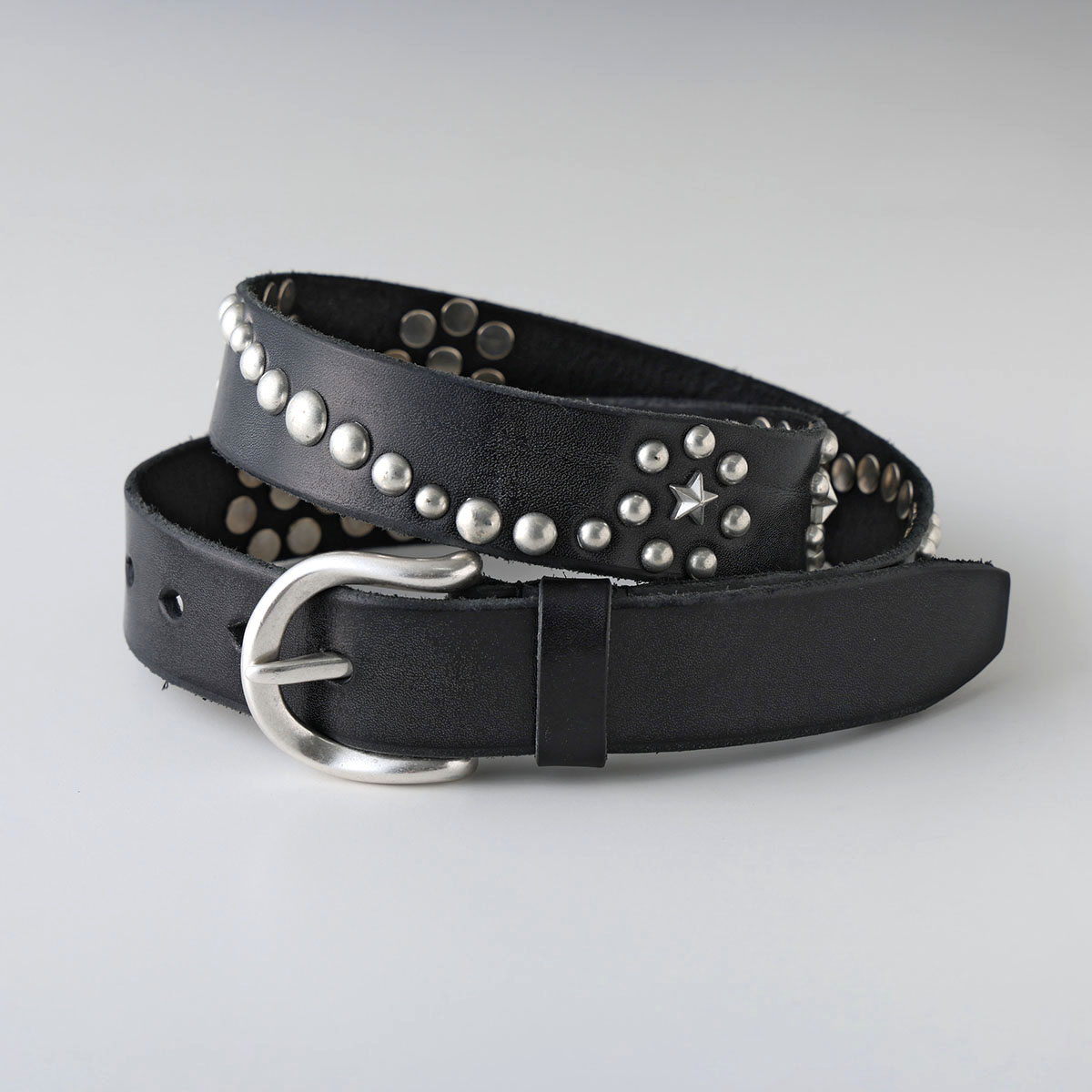 OUR LEGACY アワーレガシー ベルト STAR FALL BELT A4248SB メンズ レザー スター スタッズ BLACK-BRIDLEの画像