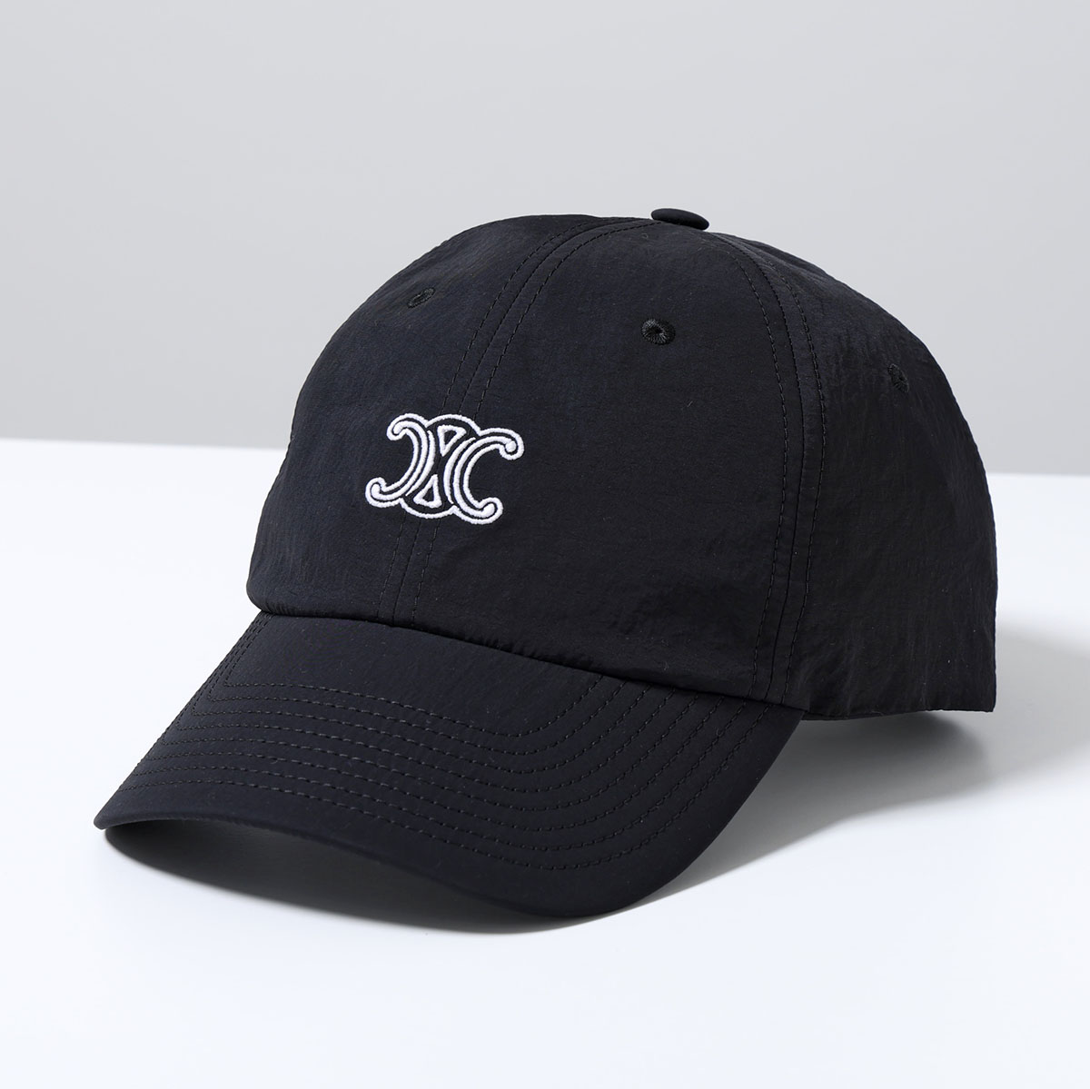 CELINE セリーヌ ベースボールキャップ RICHELIEU リシュリュー AA0J53C56.38NO メンズ トリオンフ ロゴ刺? 帽子 ブラックの画像
