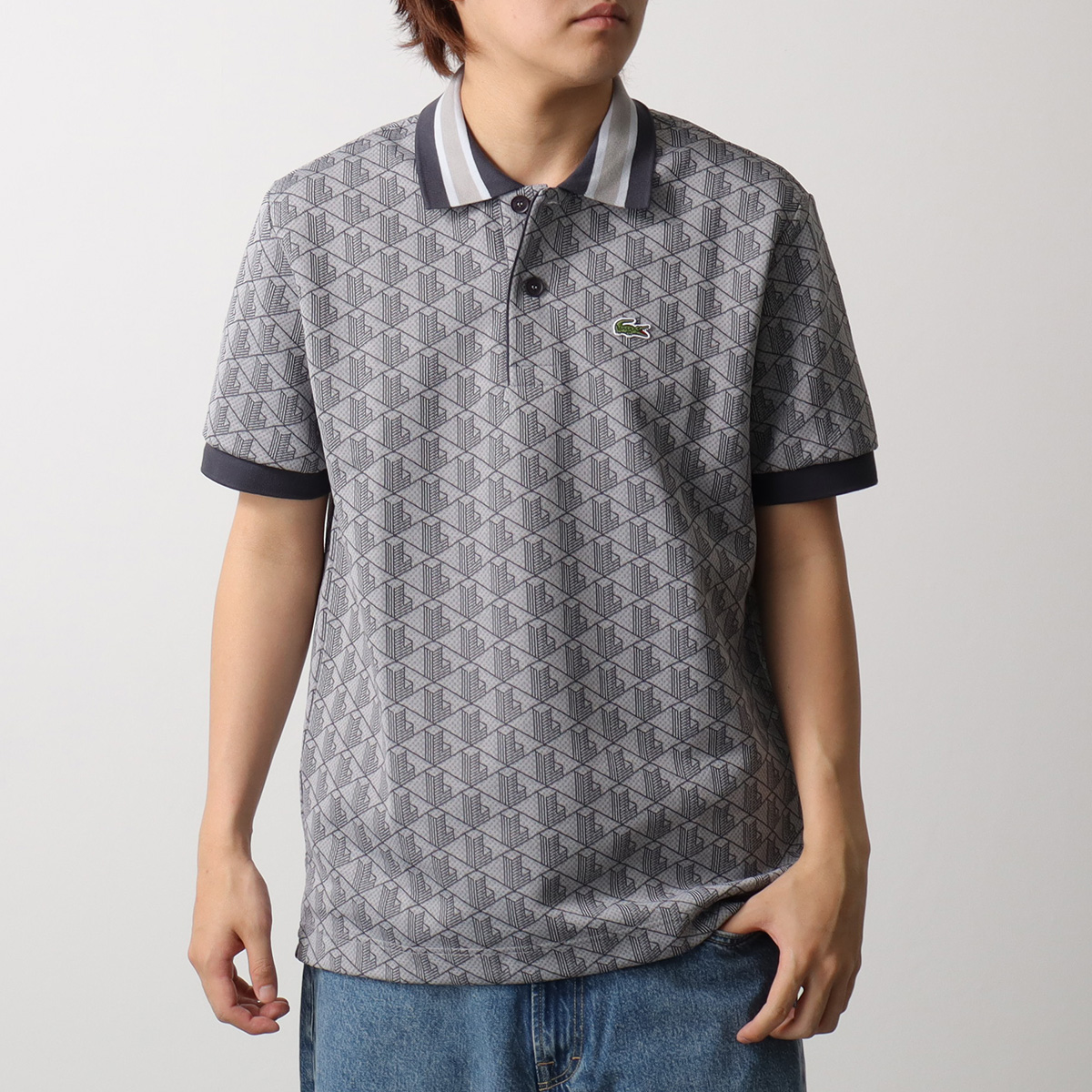 LACOSTE（ラコステ） ポロシャツ DH1417 メンズ モノグラムジャカード
