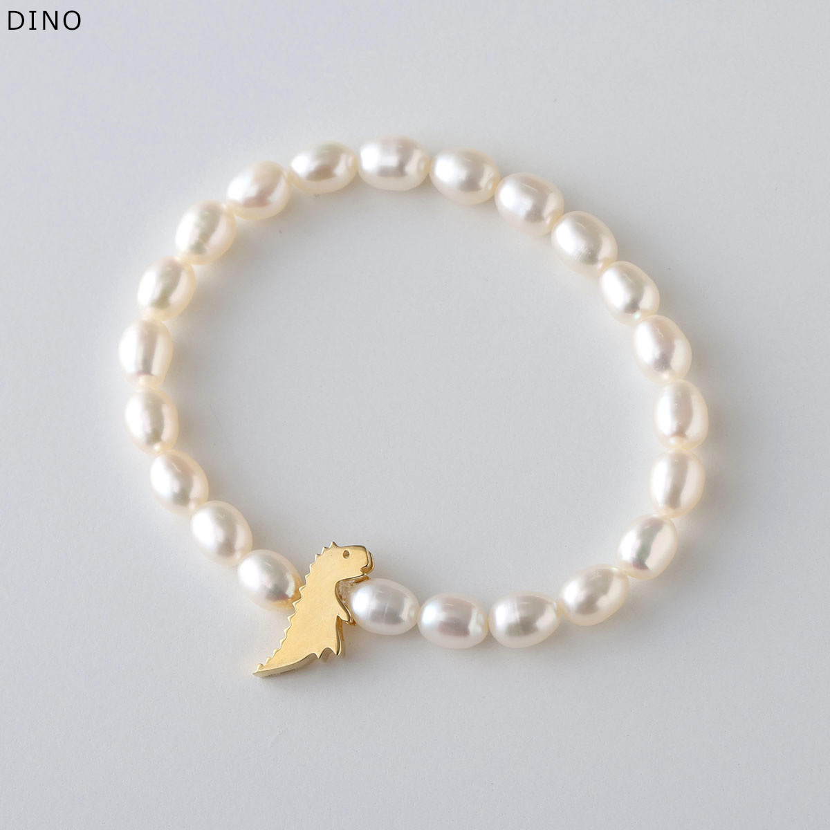 ALIITA アリータ ブレスレット DINO FANTASMA BOLD OVAL PEARL ELASTIC レディース 恐竜 オバケ モチーフ パール アクセサリーの画像
