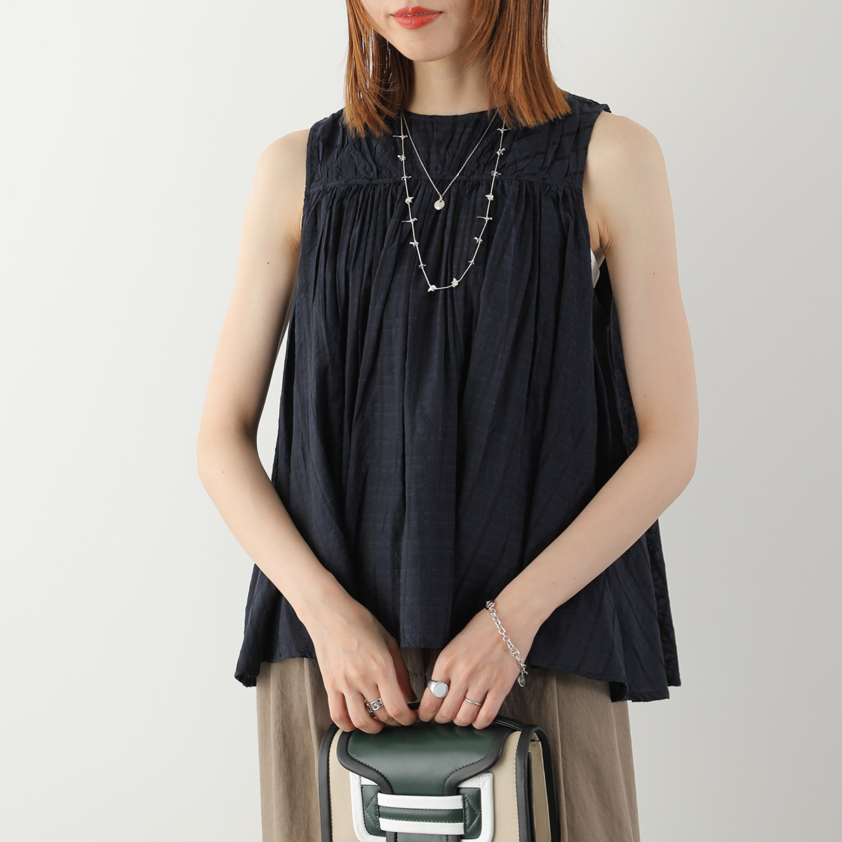 MARILYN MOON マリリンムーン★ドット柄 シースルー ブラウス Marilyn Moon（マリリンムーン） ブラウス sheer check 2way gathered
