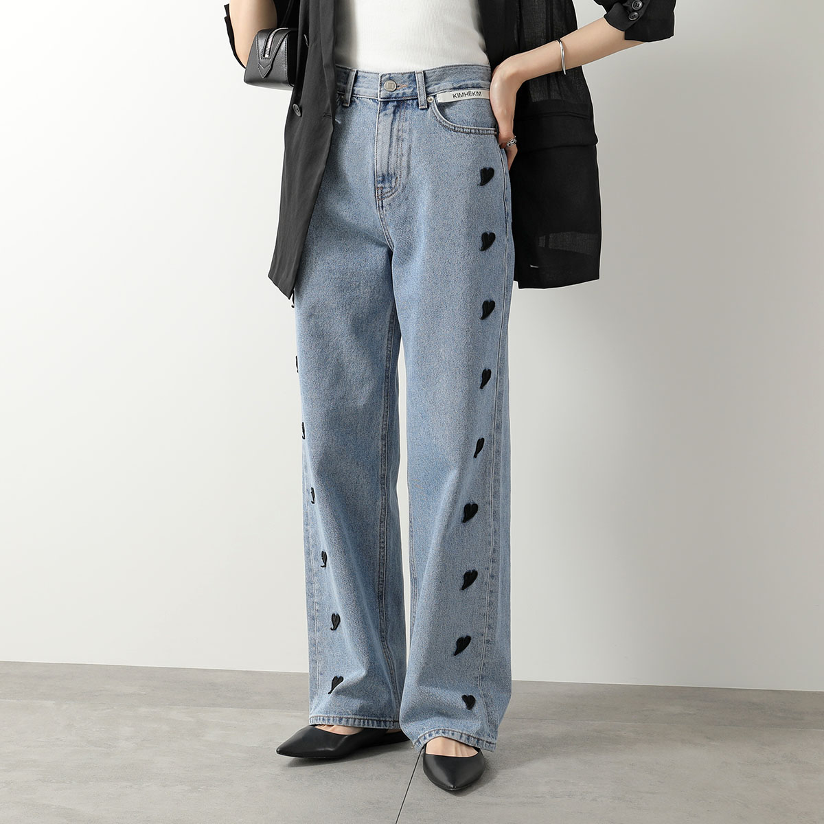 KIMHEKIM キムヘキム ジーンズ HEART PATCHES JEANS ZF5 JN01