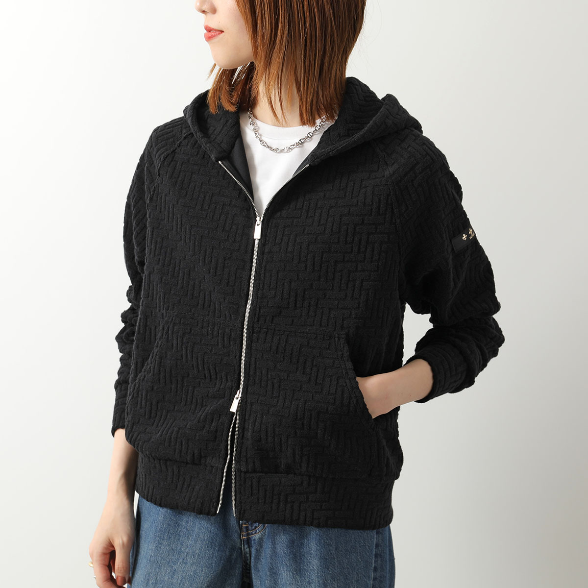 TATRAS レディース BIANCA パイルパーカー ブラック サイズ1 TATRAS（タトラス） パーカー BIANCA ビアンカ LCKZ0471063588