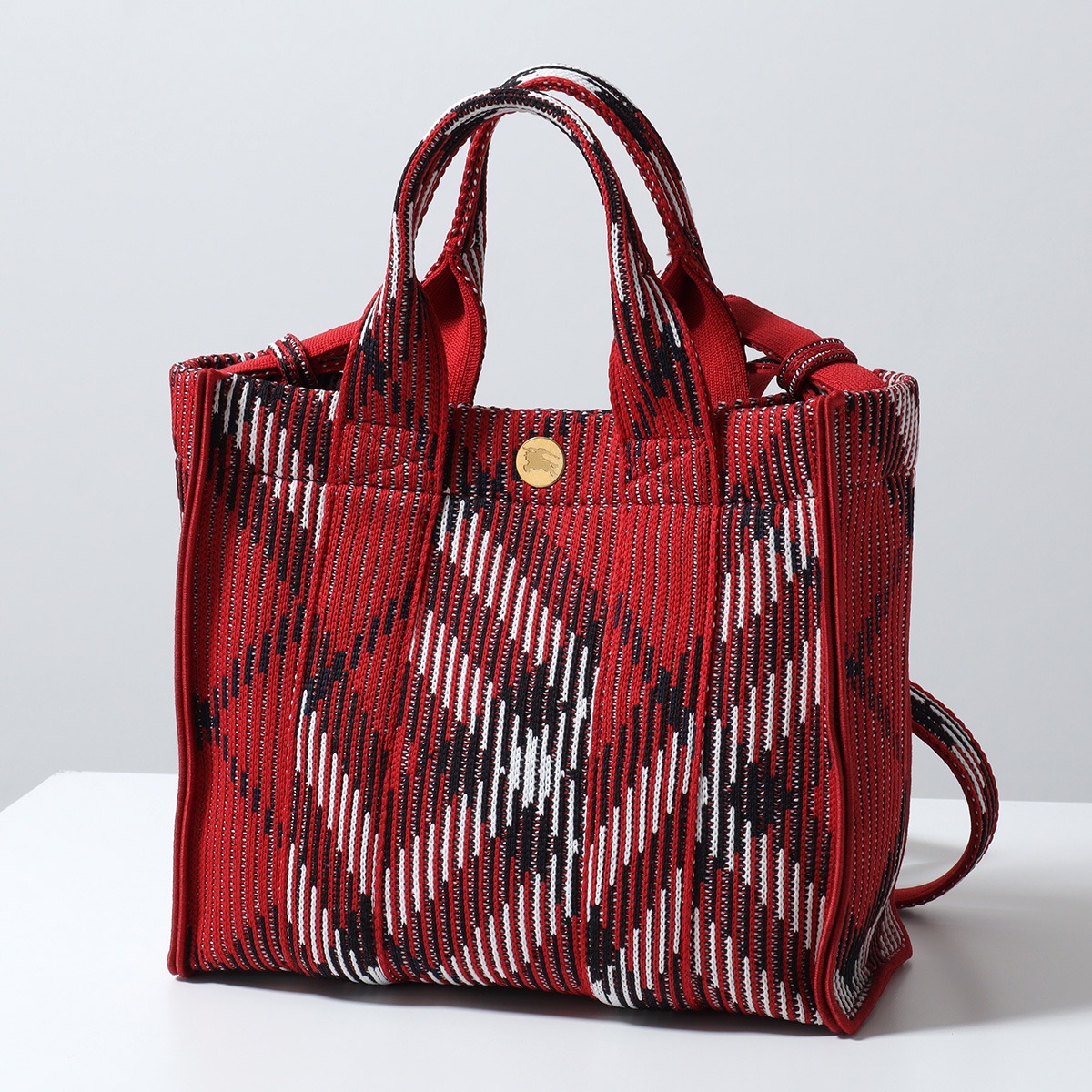BURBERRY チェック柄 ハンドバッグ BURBERRY（バーバリー） ハンドバッグ LL MN KNIT TOTE 8093072