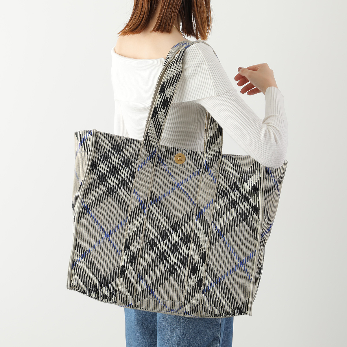 BURBERRY（バーバリー） トートバッグ LL MD KNIT TOTE CH4 8090405