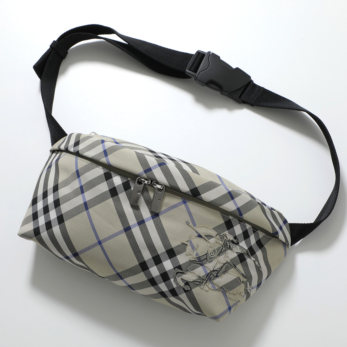 BURBERRY バーバリー ボディバッグ ML ESSENTIAL BELT BAG CEK エッセンシャル ベルトバッグ 8091781 メンズ チェック ロゴ 鞄 A3888/LICHENの画像