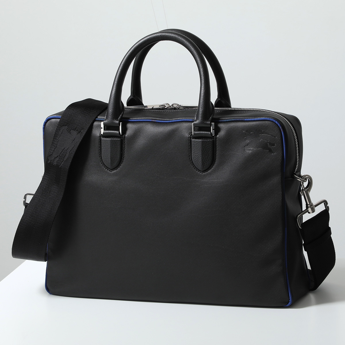 BURBERRY バーバリー ブリーフケース ML TWILL BRIEFCASE LGL 8085366 メンズ レザー ビジネスバッグ ショルダーバッグ 鞄 A1189/BLACKの画像