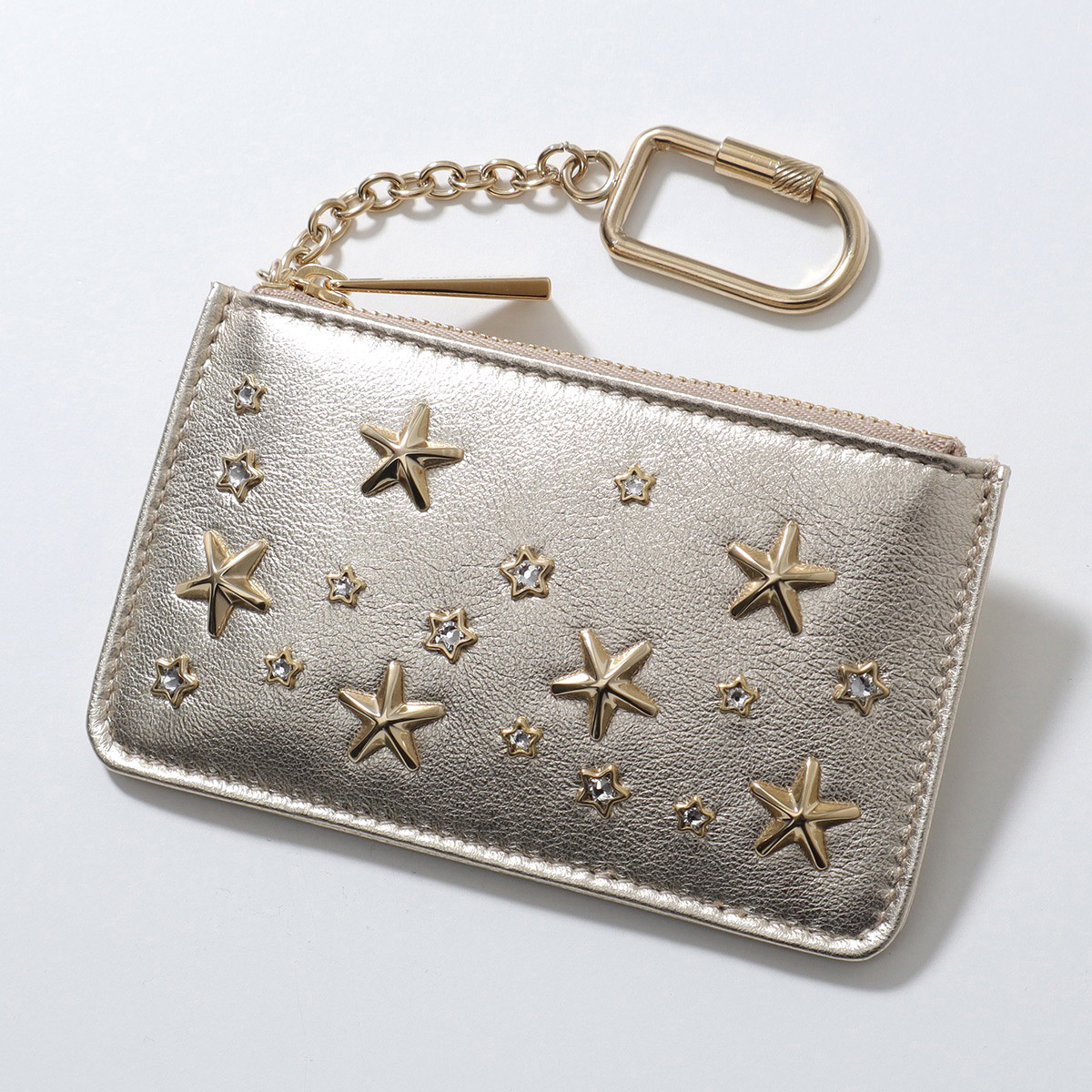 JIMMY CHOO ジミーチュウ 星スタッズデザイン/チェーン付きケース JIMMY CHOO（ジミーチュウ） コインケース NANCY U AUR CZN ナンシー