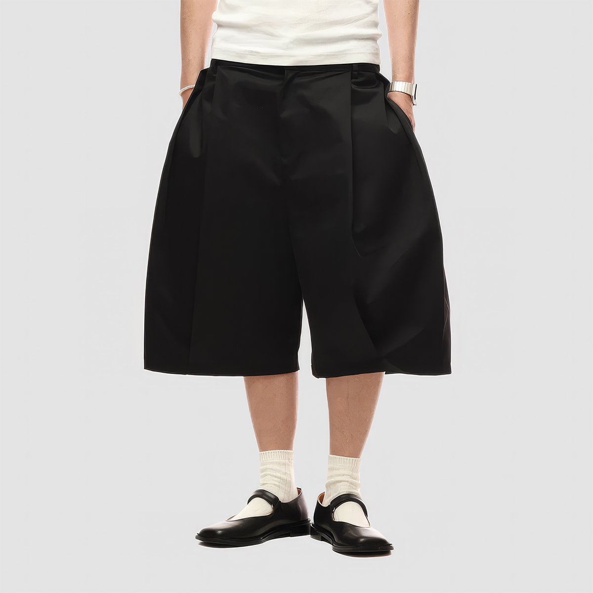 6CRAYON シックスクレヨン ハーフパンツ Elastic Waist Wide Leg