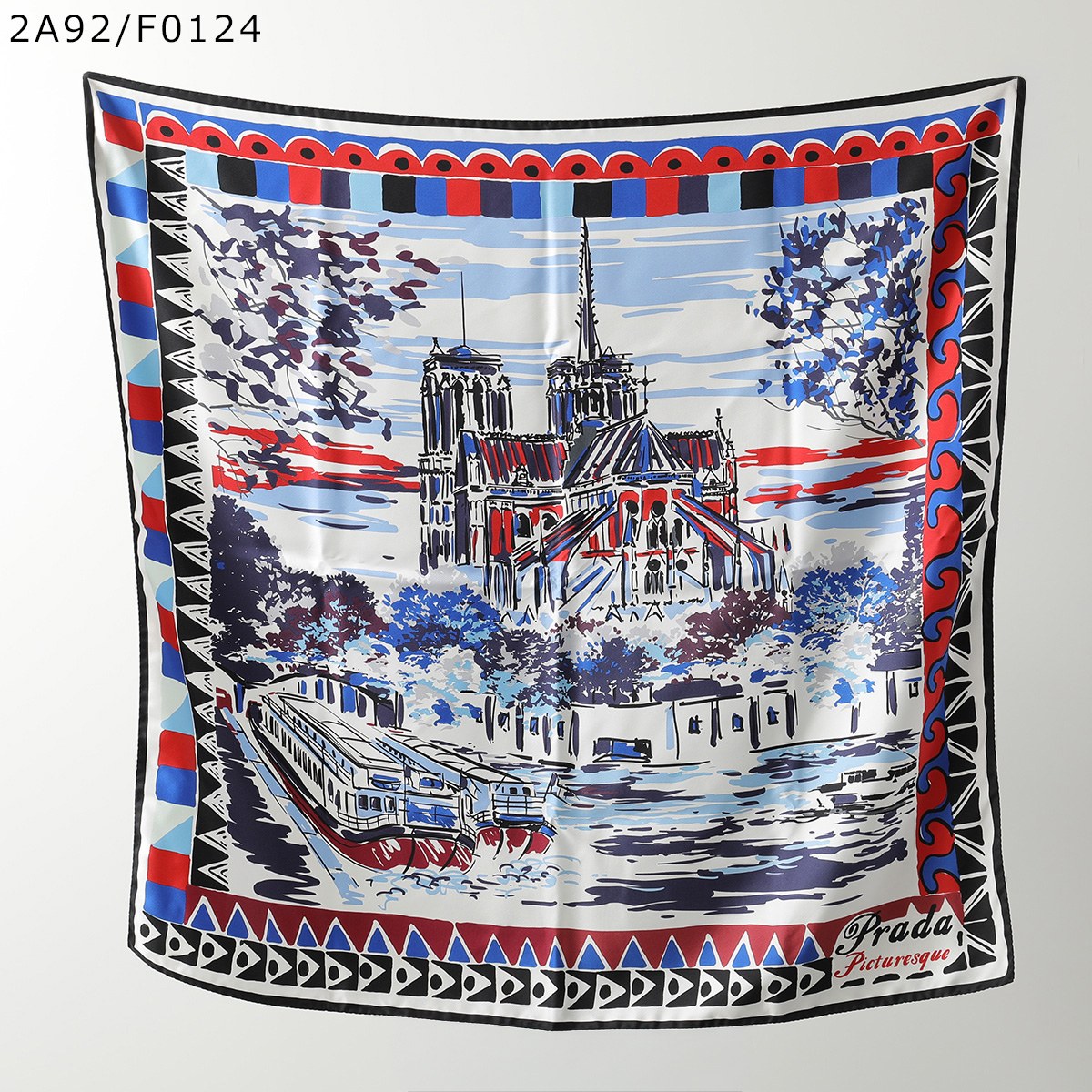PRADA（プラダ） スカーフ 1FF001 2A00 2A92 レディース シルク