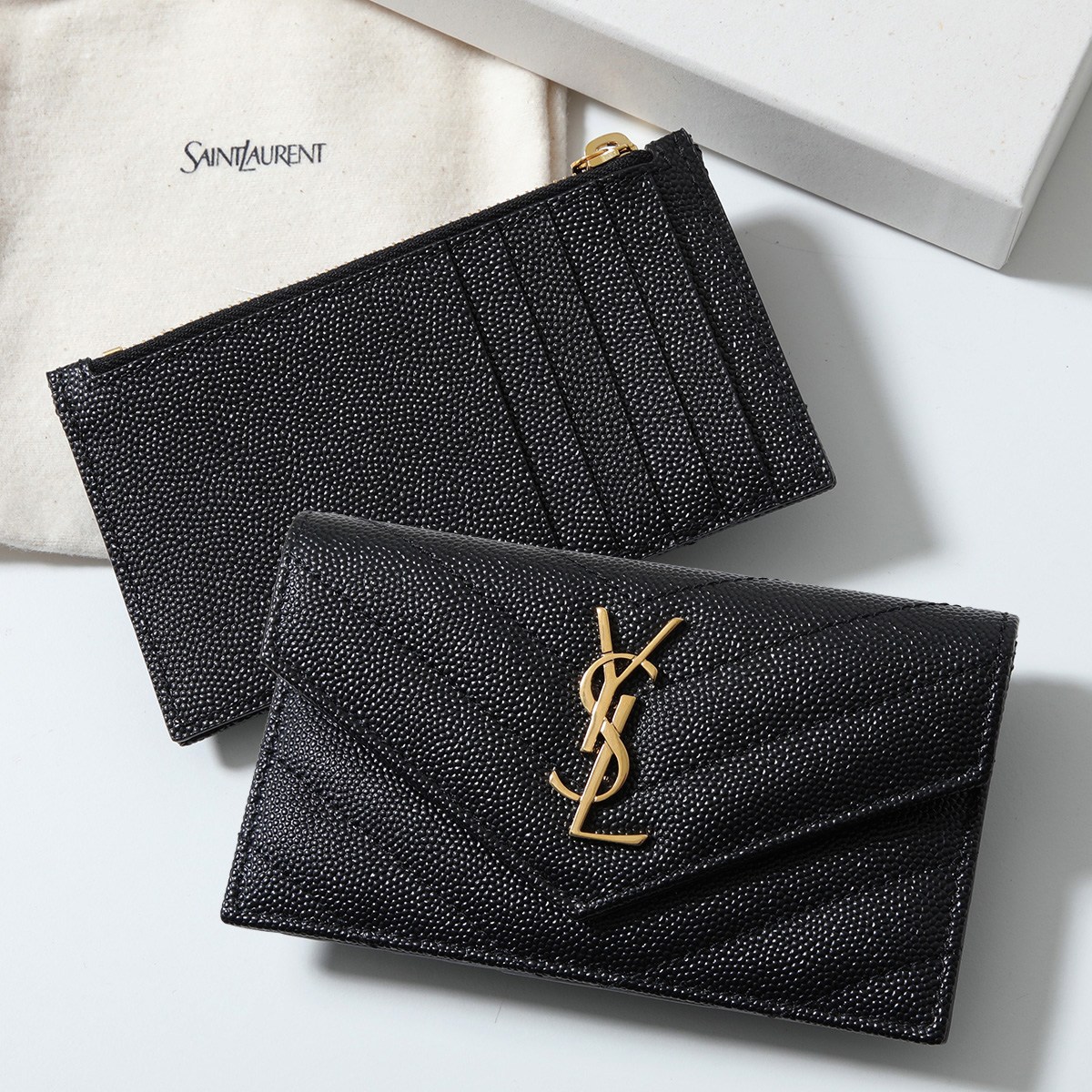 SAINT LAURENT サンローラン コインケース 612808 BOW01 メンズ カード