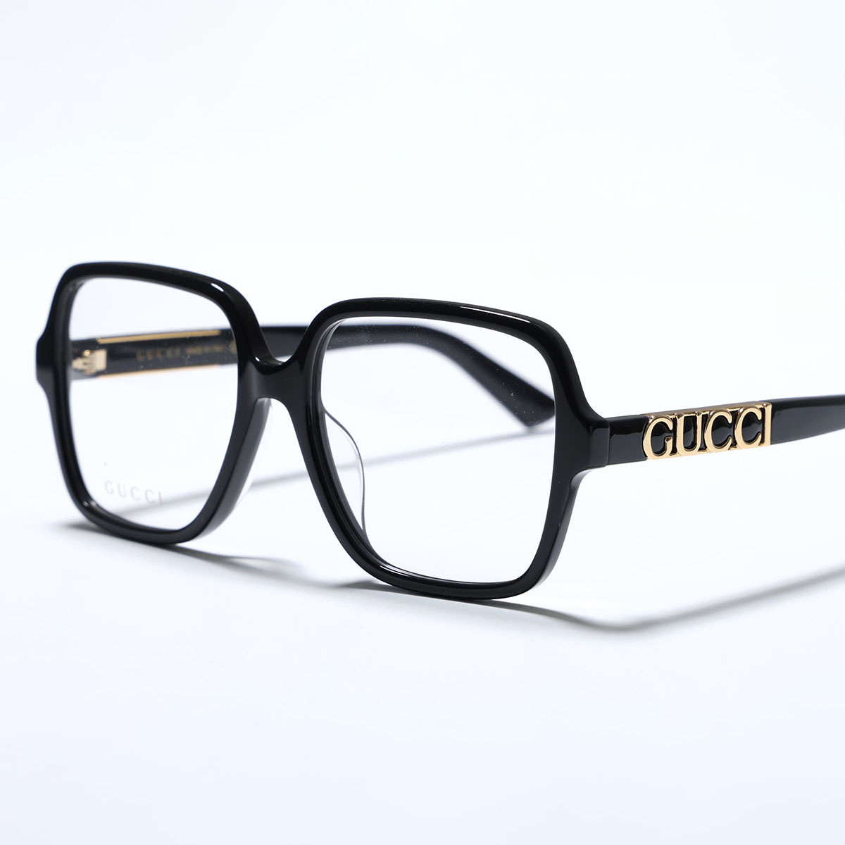 GUCCI メガネ ブラック ゴールド金具 黒縁 GUCCI（グッチ） メガネ GG1193OA レディース スクエア型 セルフレーム