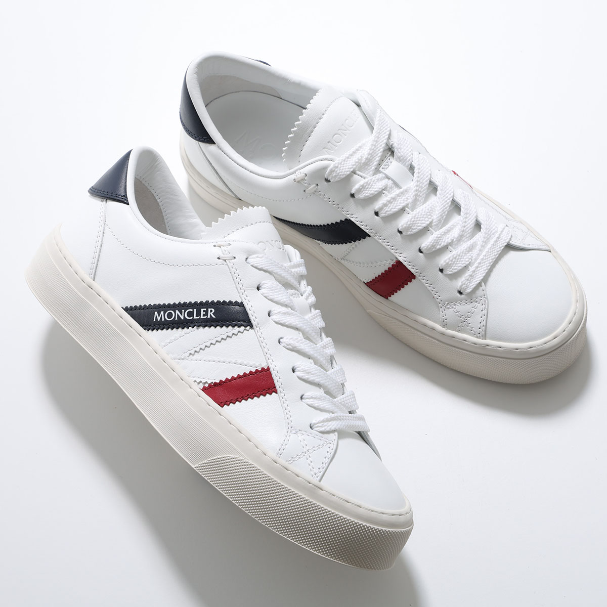 t*o様 MONCLER モンクレール モナコ レザースニーカー ホワイト 43 MONCLER（モンクレール） スニーカー MONACO 2 モナコ 4M00060 M4496