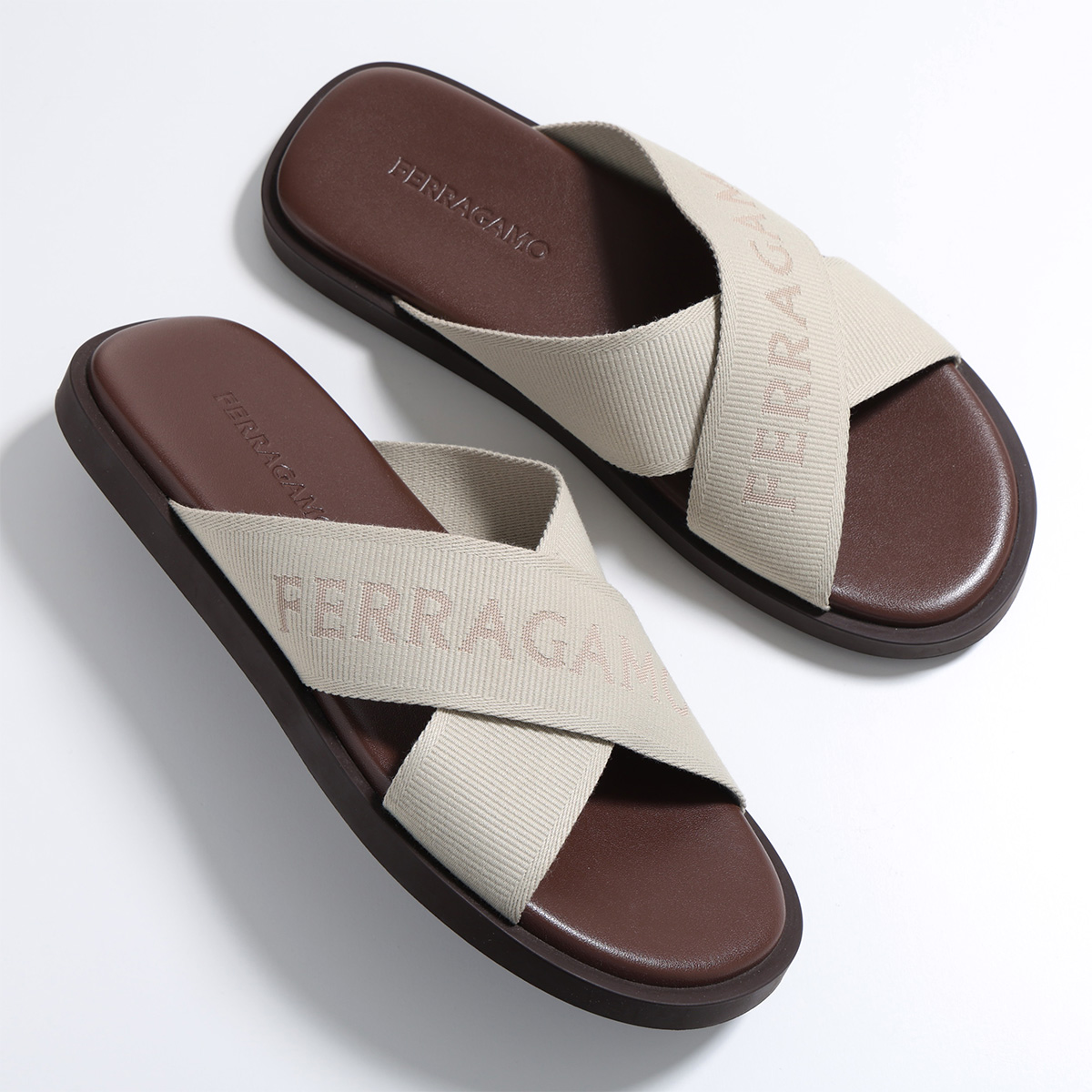 FERRAGAMO（フェラガモ） サンダル FENICE TEX 763203 メンズ クロス