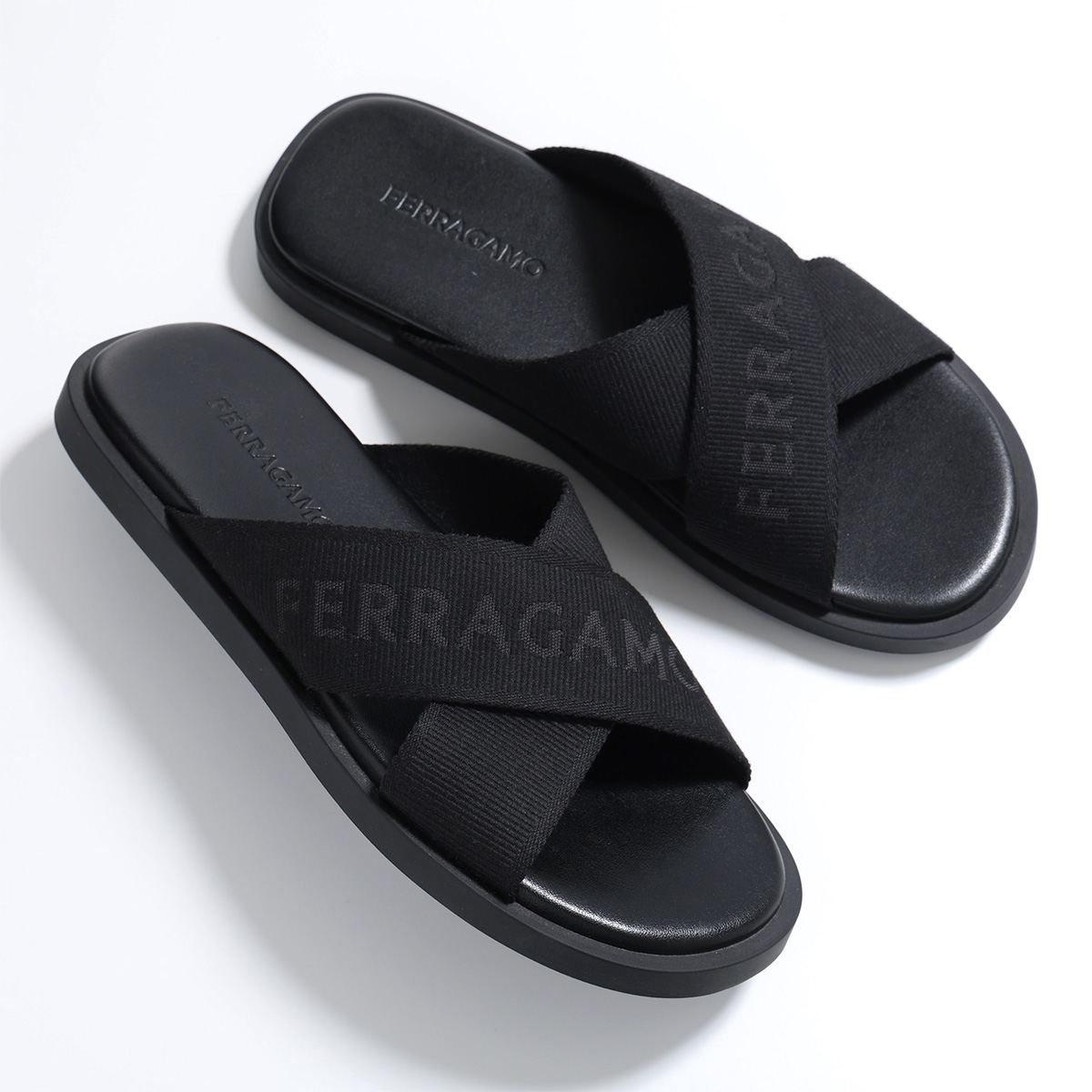FERRAGAMO（フェラガモ） サンダル FENICE TEX 763204 メンズ クロス