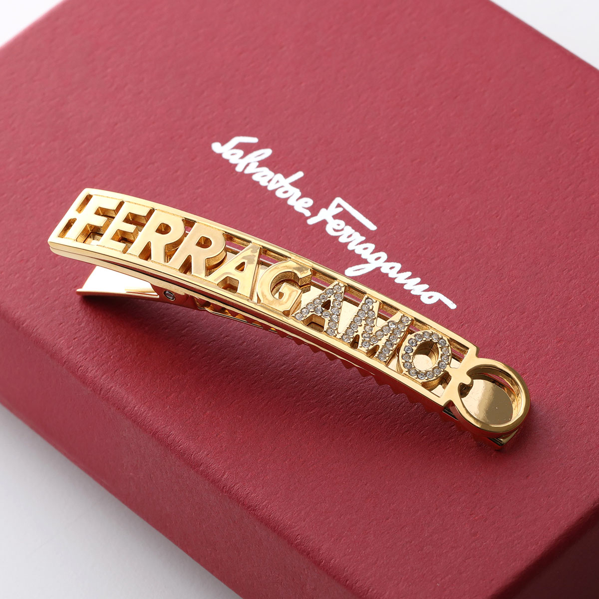 FERRAGAMO（フェラガモ） ヘアクリップ AMO LETTERING HAIR CLIP