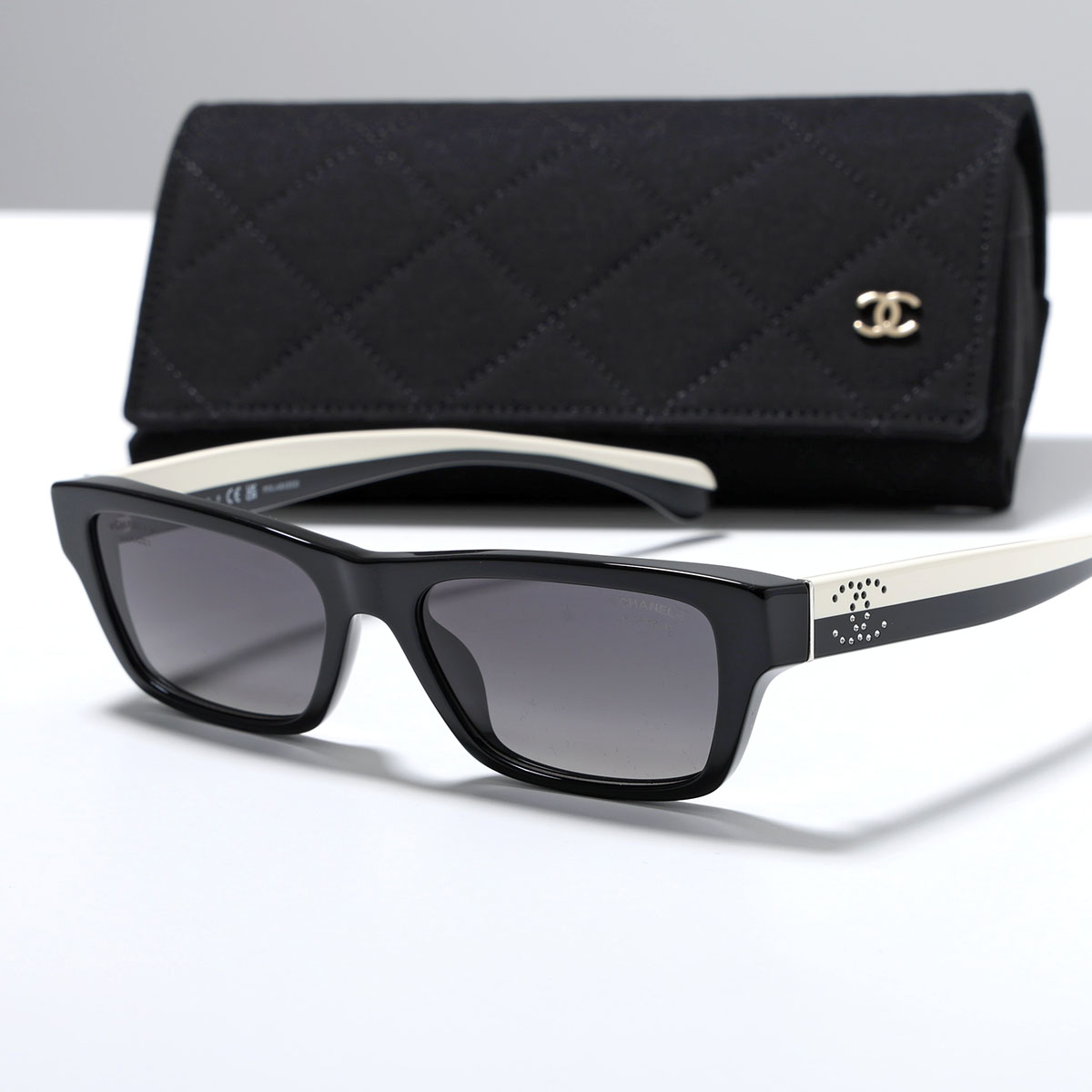 シャネル レクタングル シェイプ サングラス ココマーク ブラック CHANEL（シャネル） サングラス 5564-B レディース メンズ