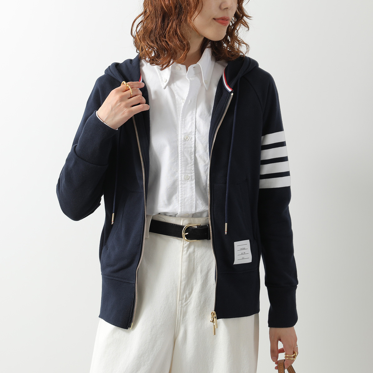 THOM BROWNE トムブラウン 4BAR パーカー 日本製 1 THOM BROWNE（トム ブラウン） ジップアップパーカー MJT022H-00535