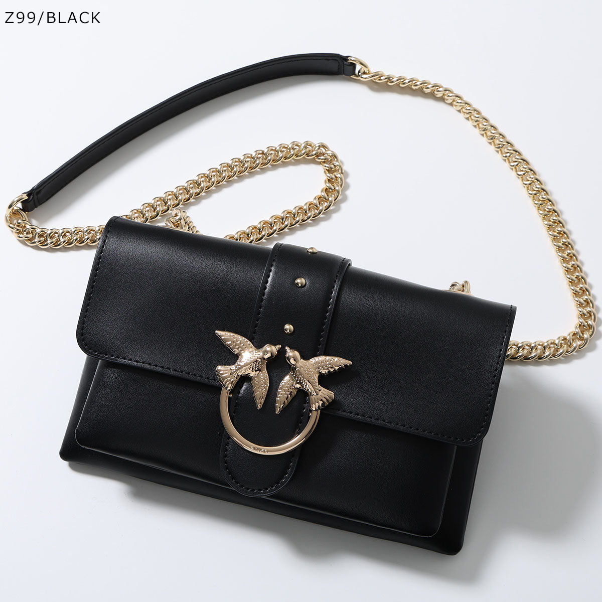 PINKO ショルダーバッグ ブラック PINKO（ピンコ） ショルダーバッグ LOVE MINI SOFT SIMPLY 1P21KU Y5FF