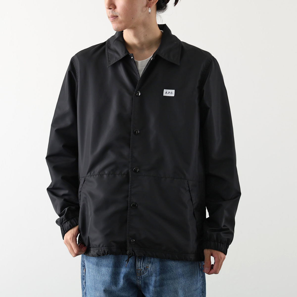 A.P.C. コーチジャケット ブラック S A.P.C.（アーペーセー） APC A.P.C. ブルゾン blouson aleksi PAAFA