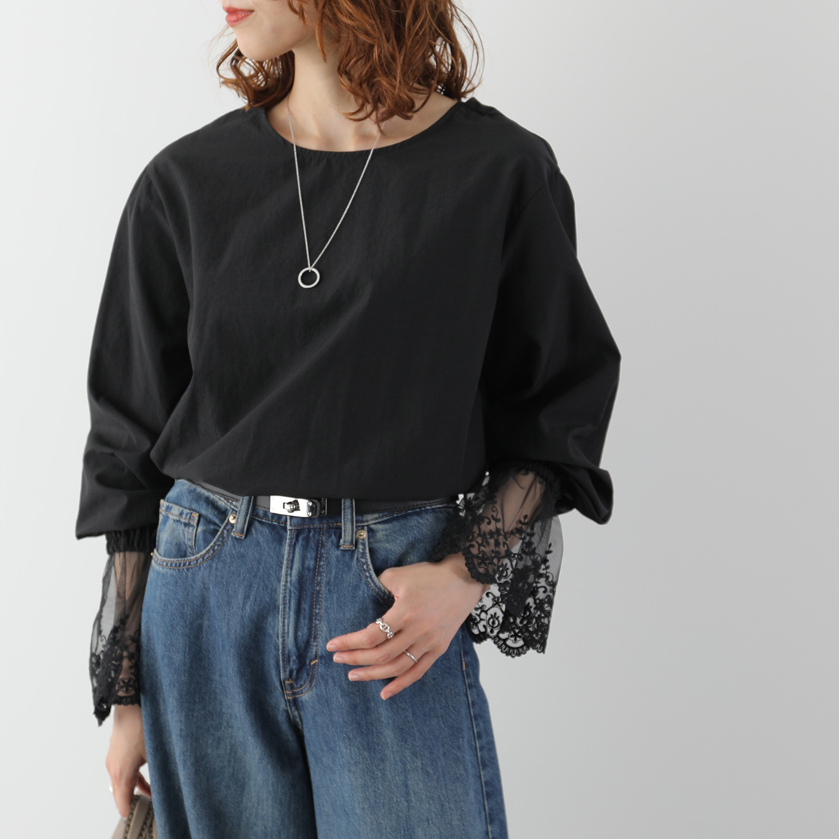 cloche（クロッシェ） クロシェ ブラウス 85568 レディース 袖口レース 