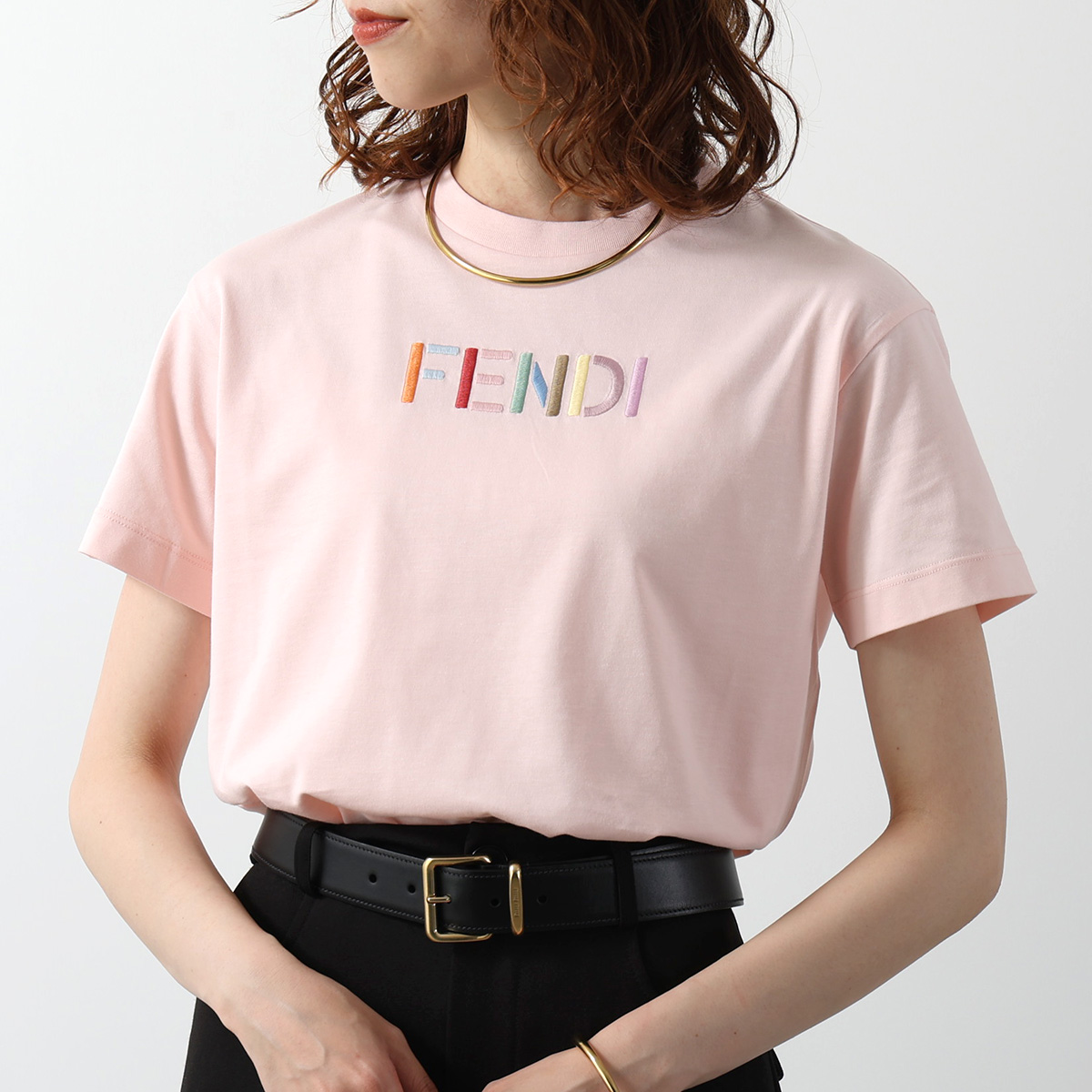 FENDI - FENDI(フェンディ) 半袖Tシャツ サイズ44 L レディース美品  - ピンク フェンディ tシャツの商品一覧 通販 - Yahoo!ショッピング