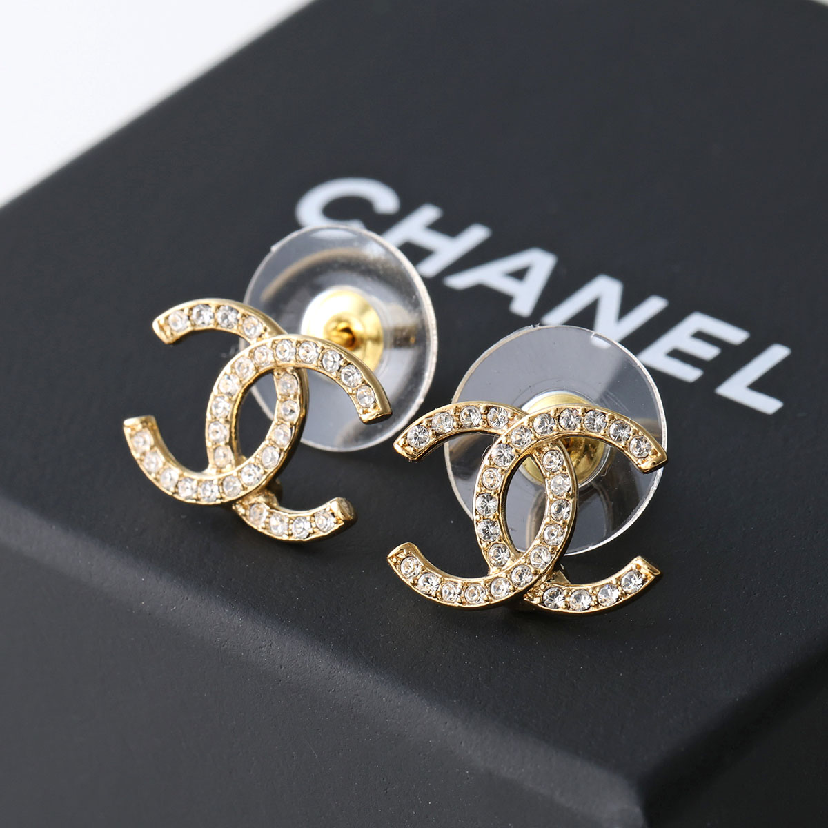 CHANEL ピアス（石素材：ラインストーン）｜レディースアクセサリー