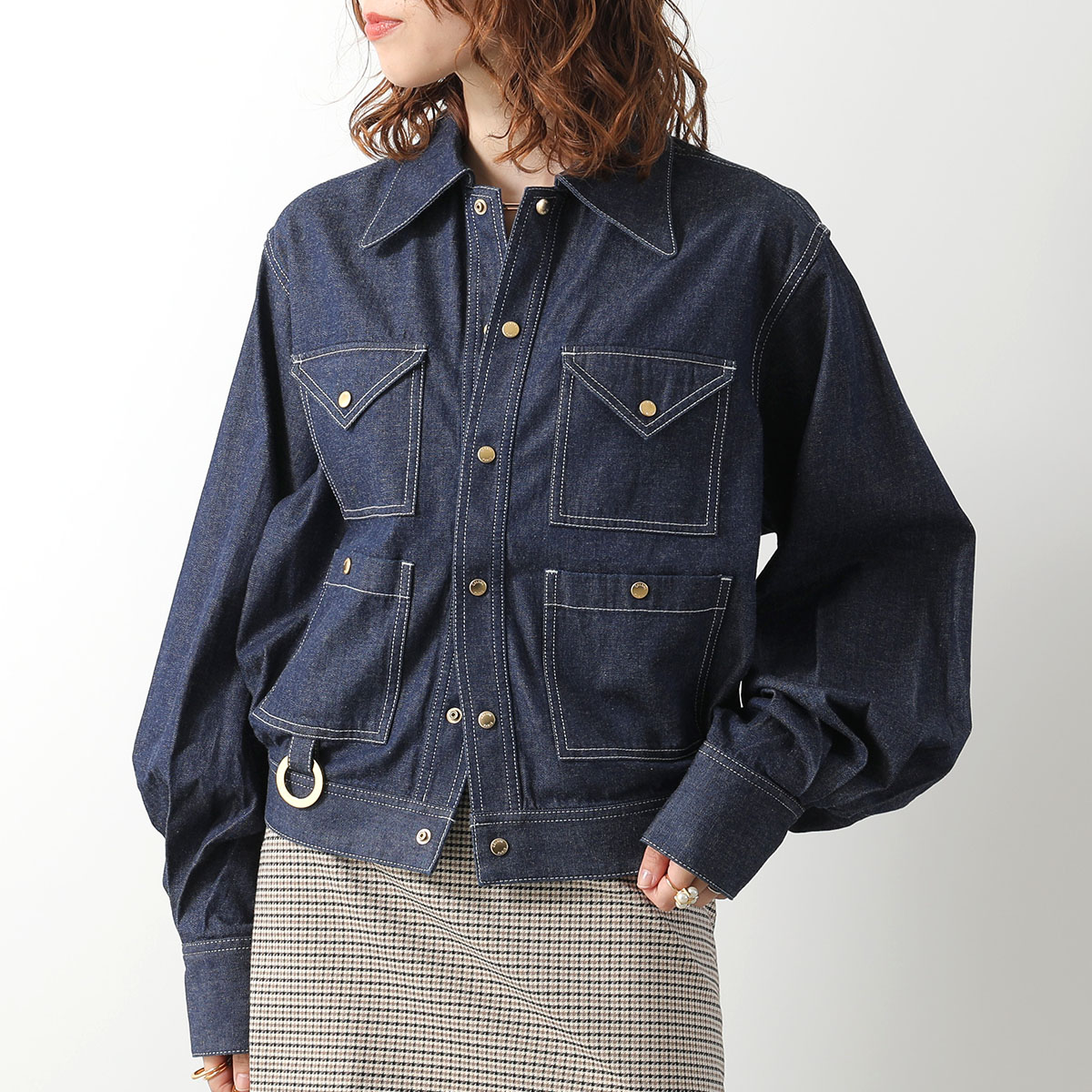 CELINE（セリーヌ） シャツジャケット RV15Z2N67.GGG3 レディース