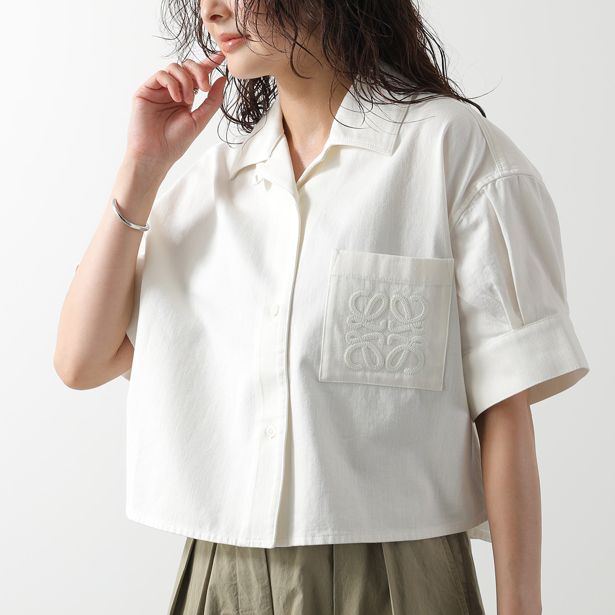 LOEWE（ロエベ） シャツ S616Y1DX08 レディース ショートスリーブ 半袖 