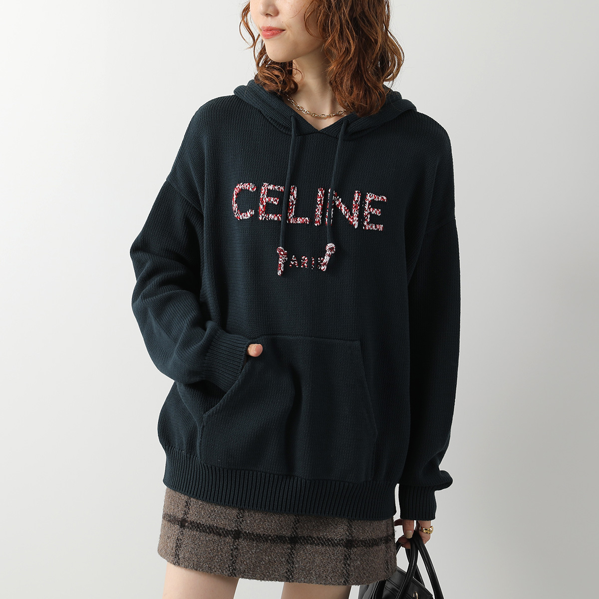 CELINE（セリーヌ） パーカー RY10S4S85.07MR レディース フード付き 