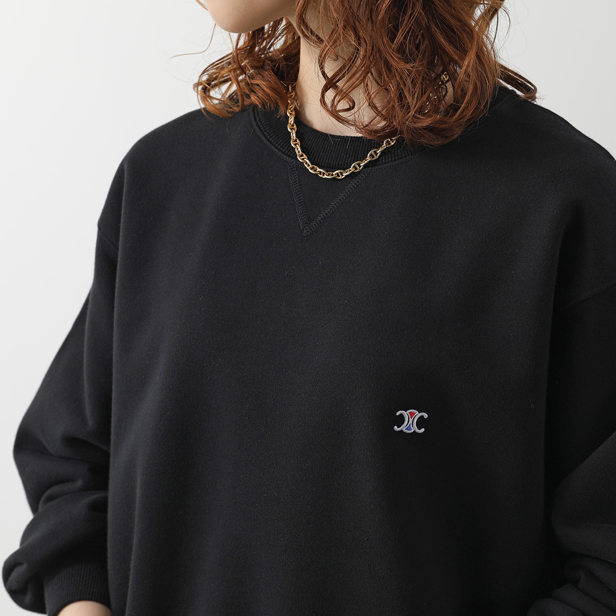 s*か様 CELINE ロゴ刺繍 スウェット トレーナー CELINE（セリーヌ） トレーナー RY12I1233.GKE7 レディース スウェット