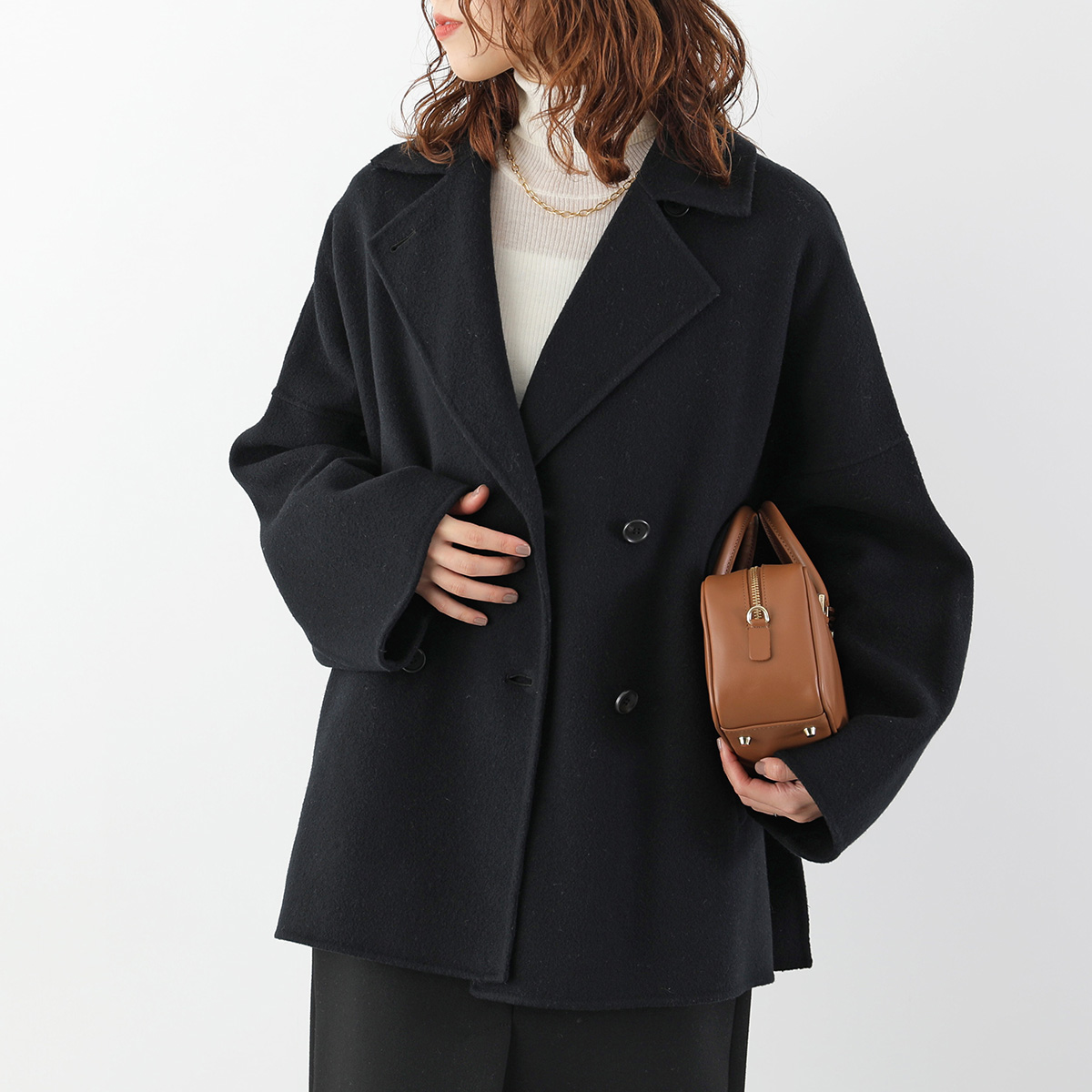 CLOCHE クロッシェ シャギーミディＰコート cloche（クロッシェ） クロシェ Pコート 652-84500 レディース