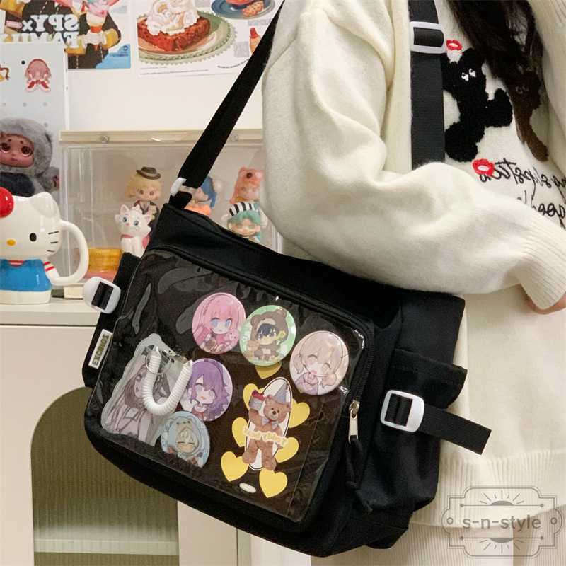 ショルダーバッグ 痛バッグ 推し入れ ぬいぐるみバッグ フラップ