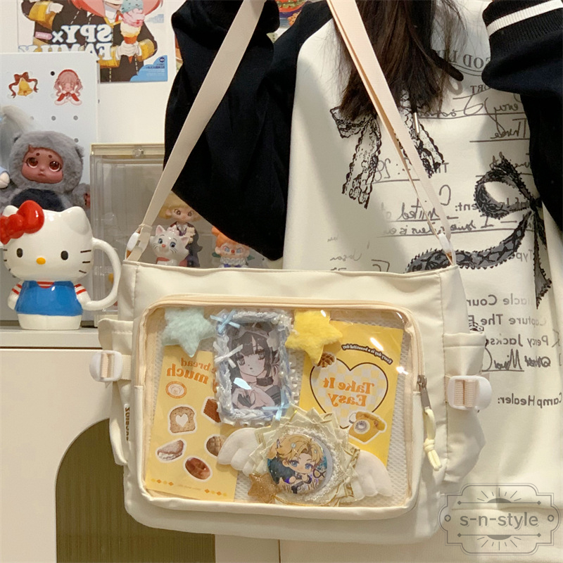 ショルダーバッグ 痛バッグ 推し入れ ぬいぐるみバッグ フラップ