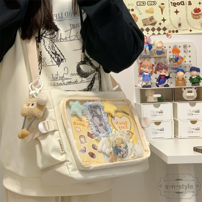 ショルダーバッグ 痛バッグ 推し入れ ぬいぐるみバッグ フラップ