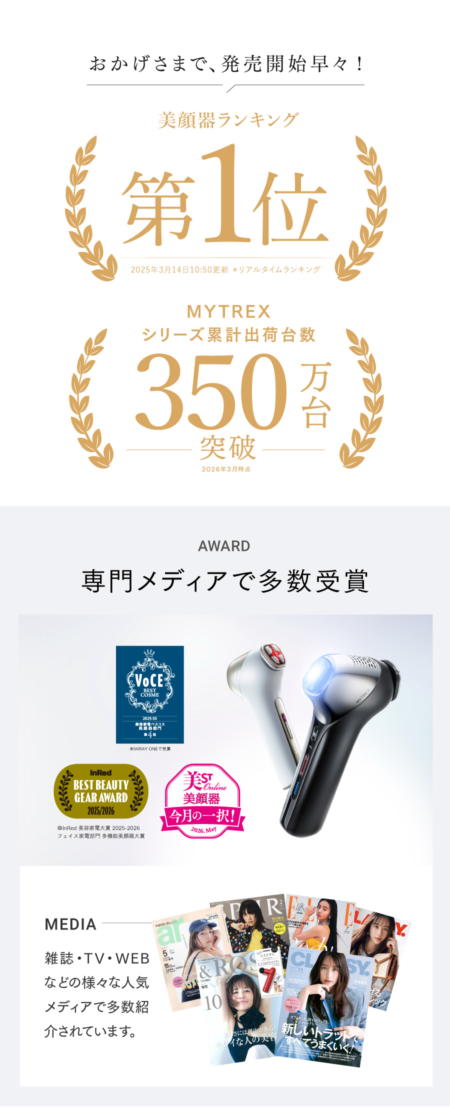 MYTREX（マイトレックス） 「90日間返品保証」マルチヘッド美顔器