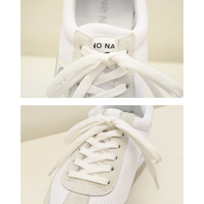 2026春夏 600円割引 ショップ袋おまけ付 no name ノーネーム メッシュ×スエードエナメル 軽量厚底スタイリッシュ スニーカーPJOG 4.5cm  正規品※サイズ交換OKの画像