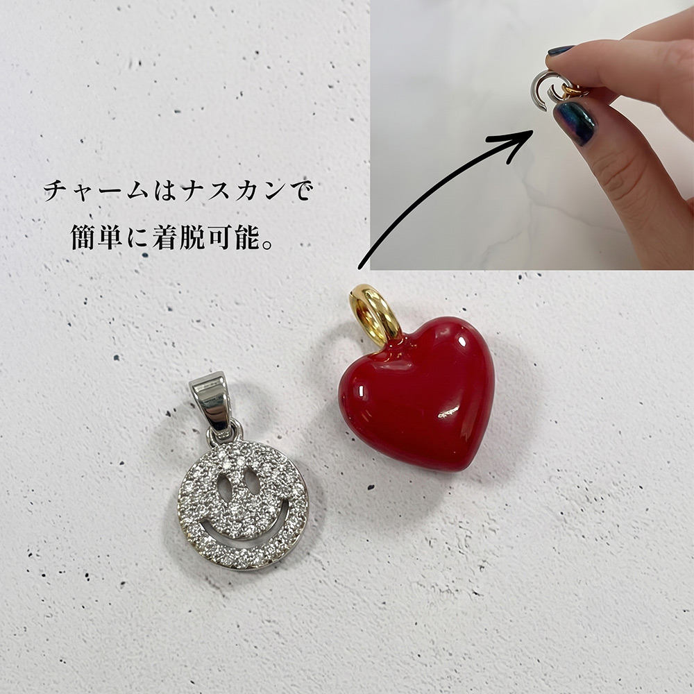 PROLOGUEスマホショルダー全機種対応 ストラップ 取り外し可能 チャーム付きスマイルハート キラキラ2WAY スマホストラップ肩掛け 首掛け斜めがけ長さ調節不可 |  | 06