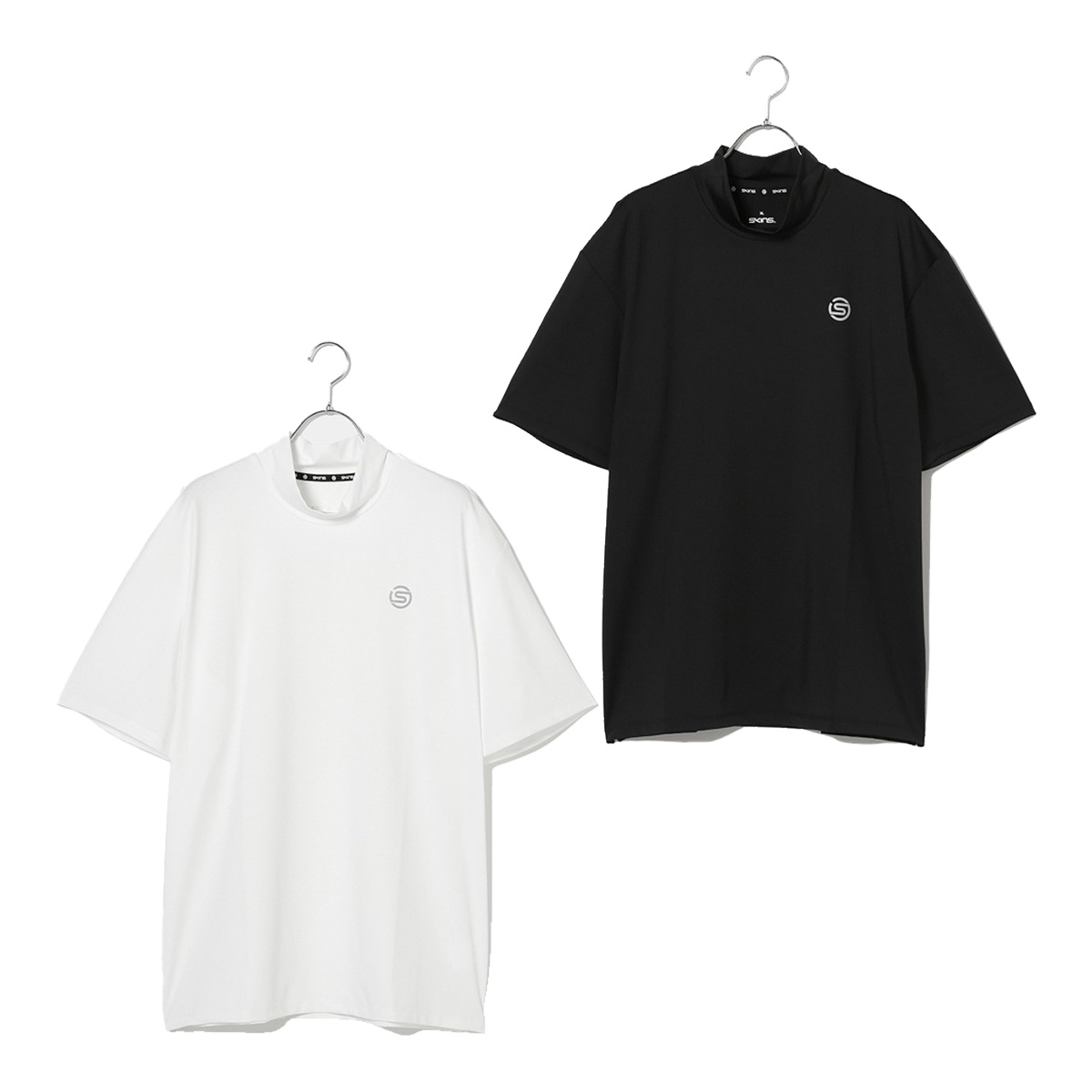 SKINS（スキンズ） 半袖 モックネックシャツ GOLF バックリフレクト