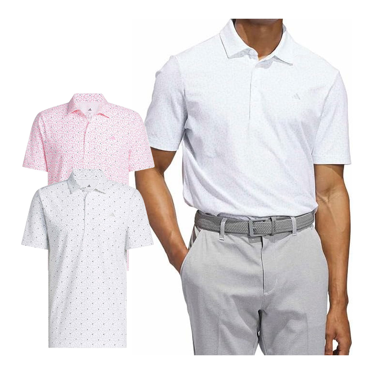 ADIDAS GOLF アディダス ゴルフ リーフモチーフ 半袖 ポロシャツ RG557