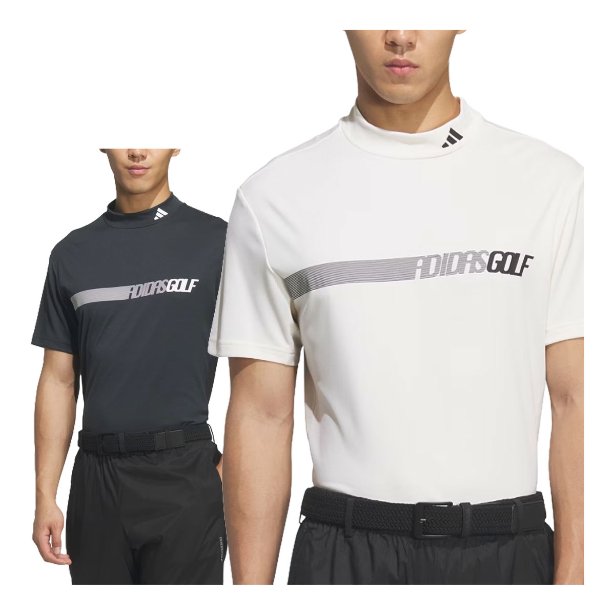 ADIDAS GOLF アディダス ゴルフ モックネック 半袖ポロシャツ メンズ